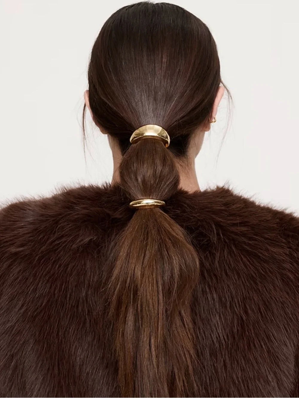 Banana Republic Gold Metal Hair Cuff Ponytail Holders – Set of 2 –